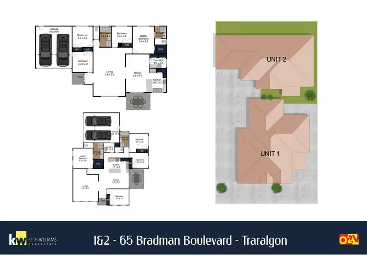 Floorplan of Homely house listing, 1-2/65 Bradman Boulevard, Traralgon VIC 3844