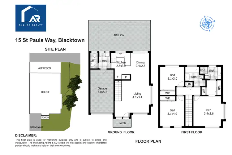 Floorplan of Homely townhouse listing, 15 St Pauls Way, Blacktown NSW 2148