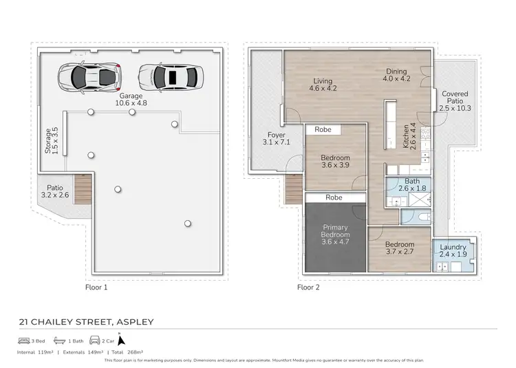 Floorplan of Homely house listing, 21 Chailey Street, Aspley QLD 4034