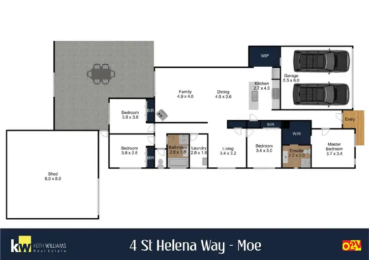 Floorplan of Homely house listing, 4 St Helena Way, Moe VIC 3825