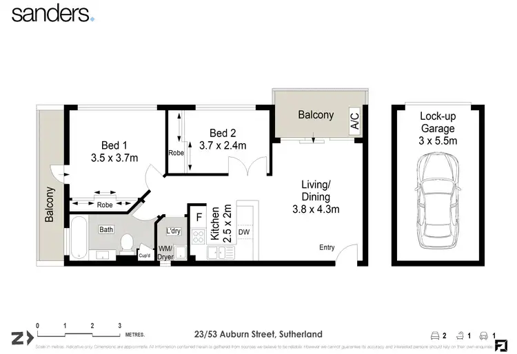 Floorplan of Homely unit listing, 23/53 Auburn Street, Sutherland NSW 2232