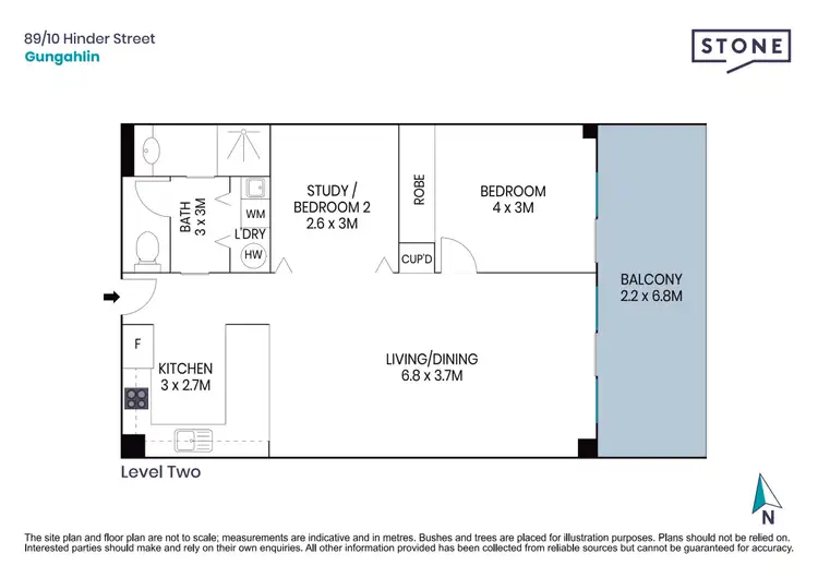 Floorplan of Homely apartment listing, 89/10 Hinder Street, Gungahlin ACT 2912