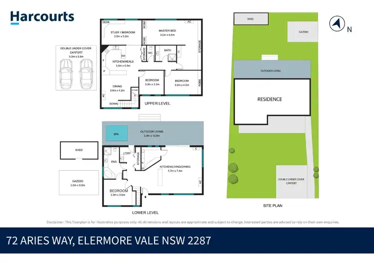 Floorplan of Homely house listing, 72 Aries Way, Elermore Vale NSW 2287