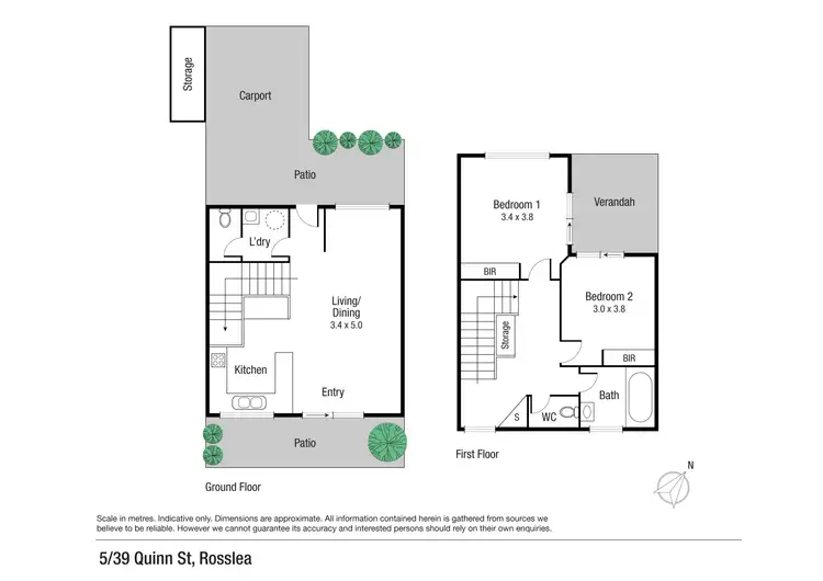 Floorplan of Homely townhouse listing, 5/39 Quinn Street, Rosslea QLD 4812