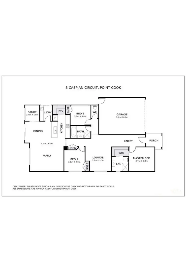 Floorplan of Homely house listing, 3 Caspian Circuit, Point Cook VIC 3030