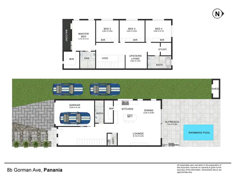 Floorplan of Homely semi-detached listing, 8B Gorman Avenue, Panania NSW 2213