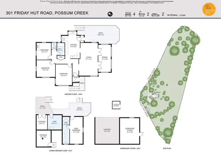 Floorplan of Homely house listing, 301 Friday Hut Road, Possum Creek NSW 2479