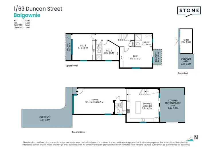 Floorplan of Homely semi-detached listing, 1/63 Duncan Street, Balgownie NSW 2519