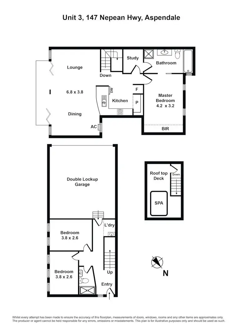Floorplan of Homely unit listing, 3/147 Nepean Highway, Aspendale VIC 3195