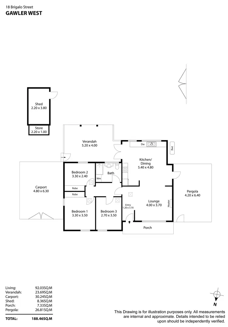 Floorplan of Homely house listing, 18 Brigalo Street, Gawler West SA 5118