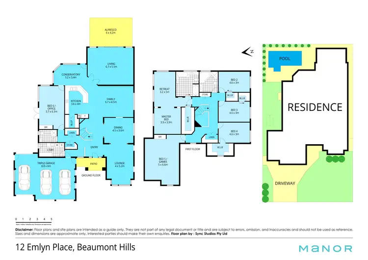 Floorplan of Homely house listing, 12 Emlyn Place, Beaumont Hills NSW 2155