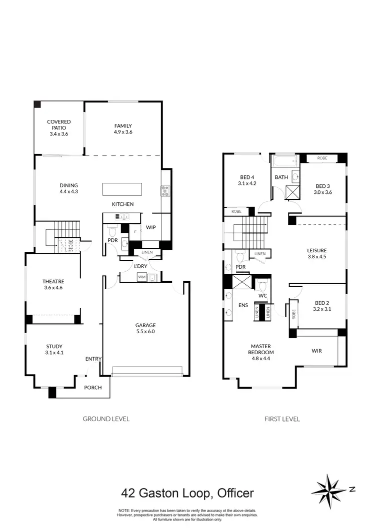 Floorplan of Homely house listing, 42 Gaston Loop, Officer VIC 3809