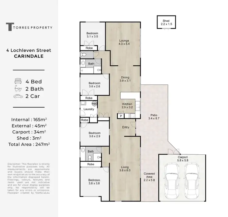 Floorplan of Homely house listing, 4 Lochleven Street, Carindale QLD 4152