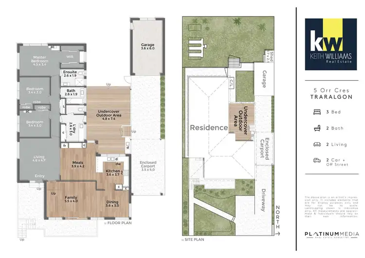 Floorplan of Homely house listing, 5 Orr Brien Crescent, Traralgon VIC 3844
