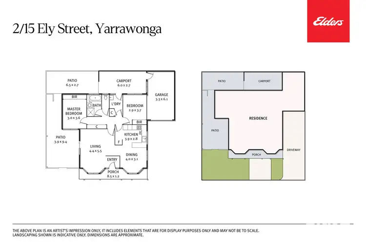 Floorplan of Homely unit listing, 2/15 Ely Street, Yarrawonga VIC 3730