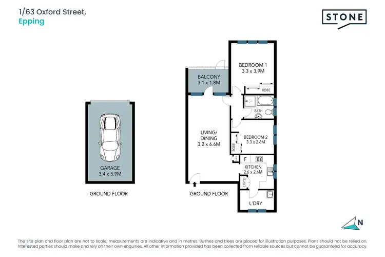 Floorplan of Homely unit listing, 1/63 Oxford Street, Epping NSW 2121