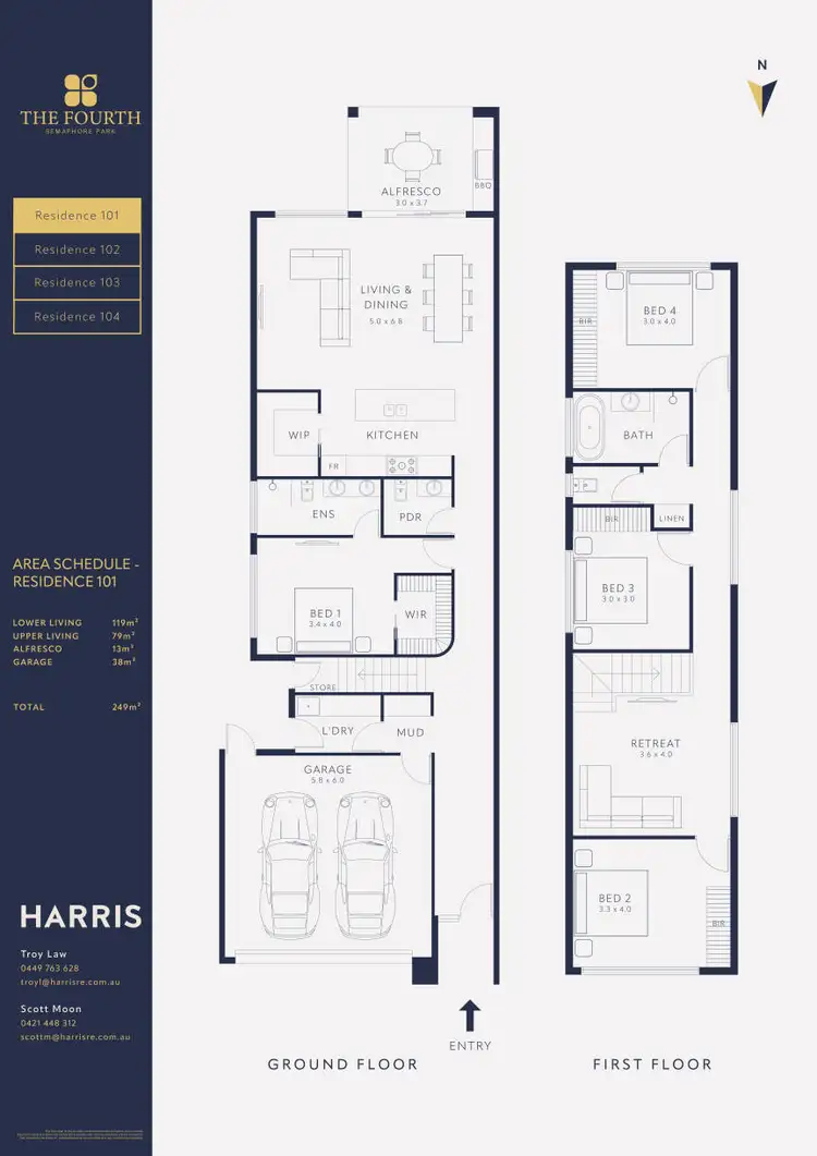 Floorplan of Homely house listing, 6-8 Fourth Avenue, Semaphore Park SA 5019