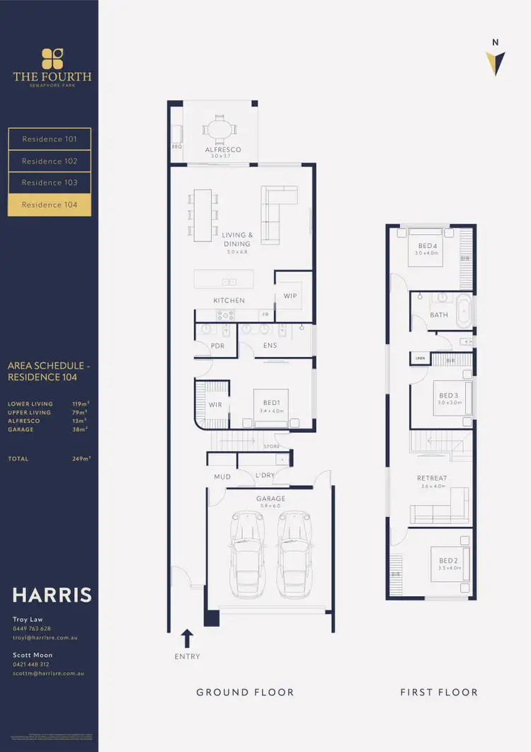 Floorplan of Homely house listing, 6-8 Fourth Avenue, Semaphore Park SA 5019