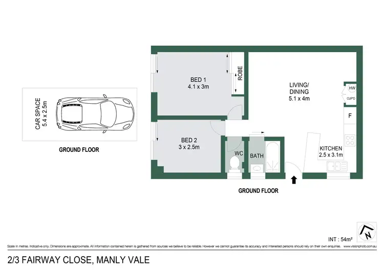 Floorplan of Homely unit listing, 2/3 Fairway Close, Manly Vale NSW 2093