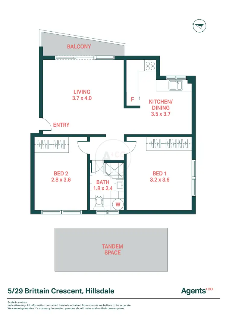 Floorplan of Homely apartment listing, 5/29 Brittain Crescent, Hillsdale NSW 2036