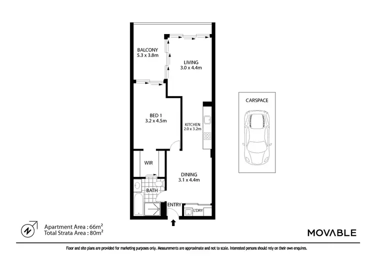 Floorplan of Homely apartment listing, 702/9 Watt Street, Newcastle NSW 2300