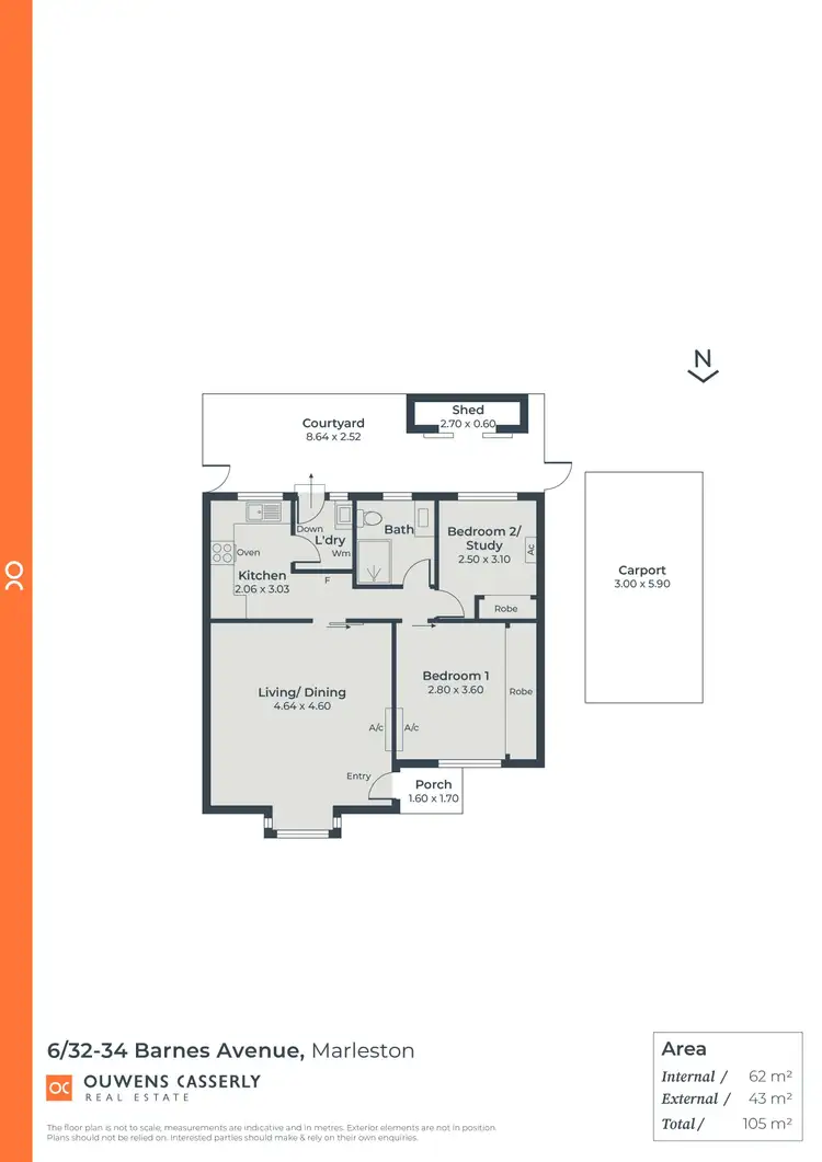 Floorplan of Homely unit listing, 6/32-34 Barnes Avenue, Marleston SA 5033