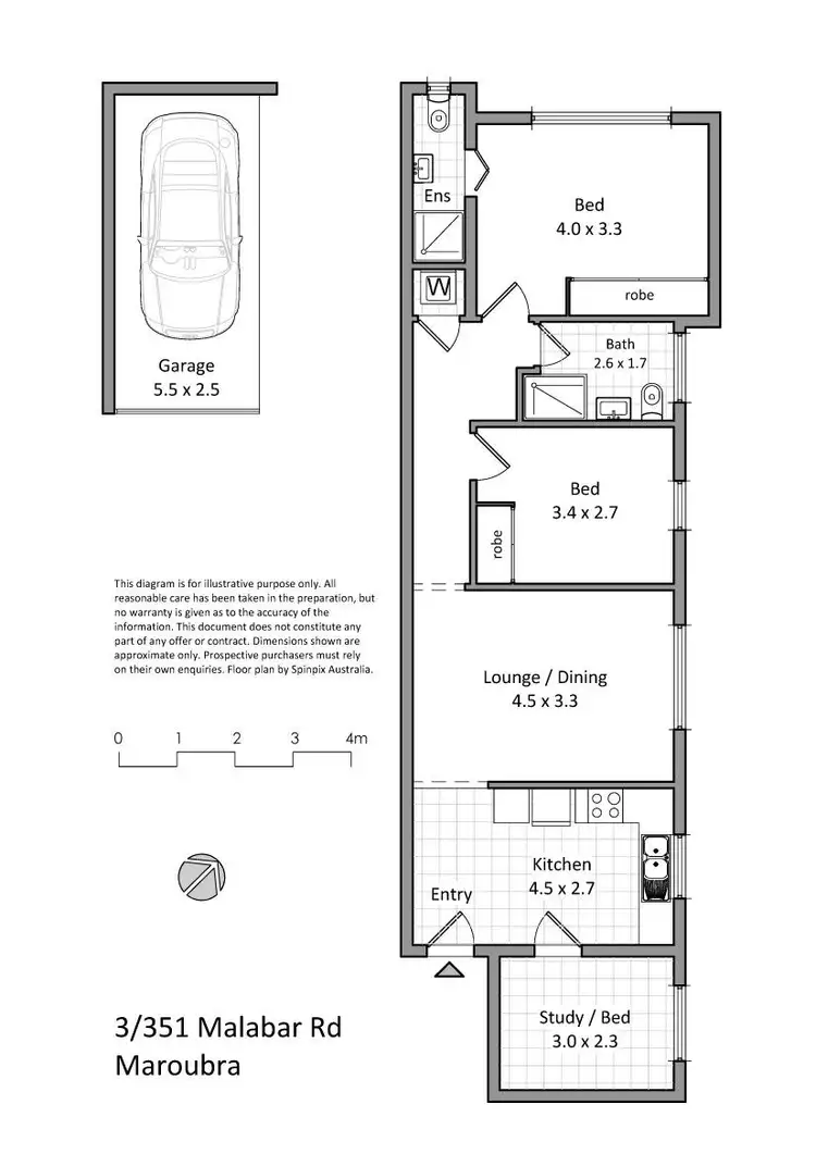 Floorplan of Homely apartment listing, 3/351 Malabar Road, Maroubra NSW 2035