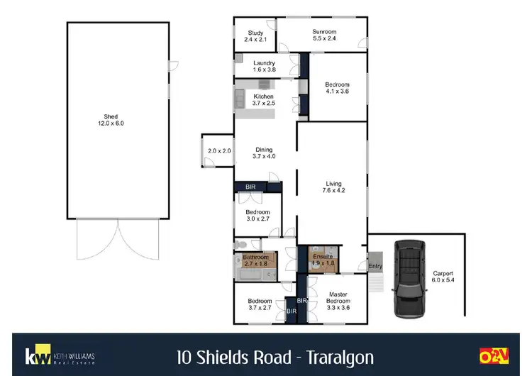 Floorplan of Homely house listing, 10 Shields Road, Traralgon VIC 3844