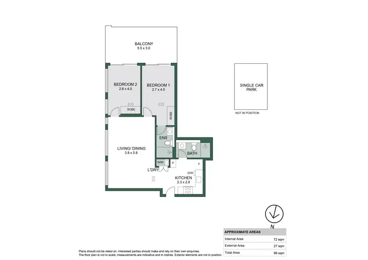 Floorplan of Homely unit listing, 512/181 Waymouth Street, Adelaide SA 5000