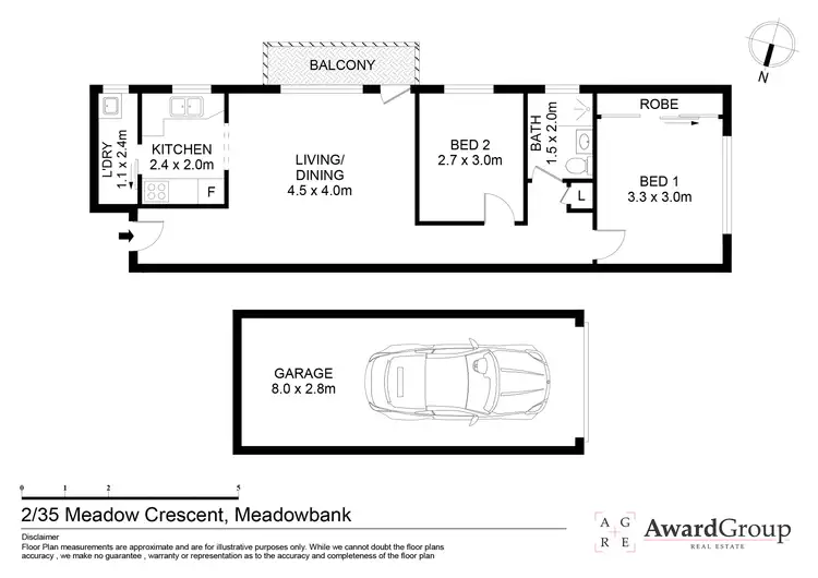 Floorplan of Homely unit listing, 2/35 Meadow Crescent, Meadowbank NSW 2114