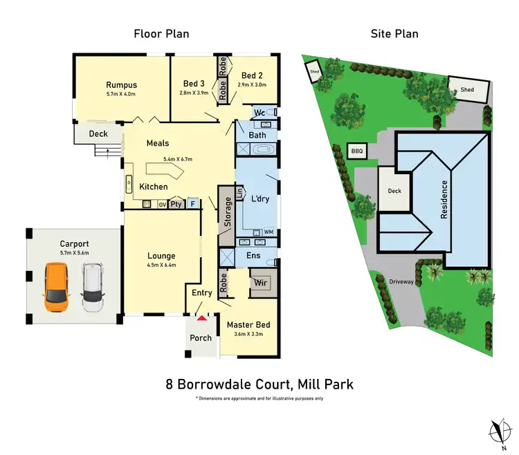 Floorplan of Homely house listing, 8 Borrowdale Court, Mill Park VIC 3082