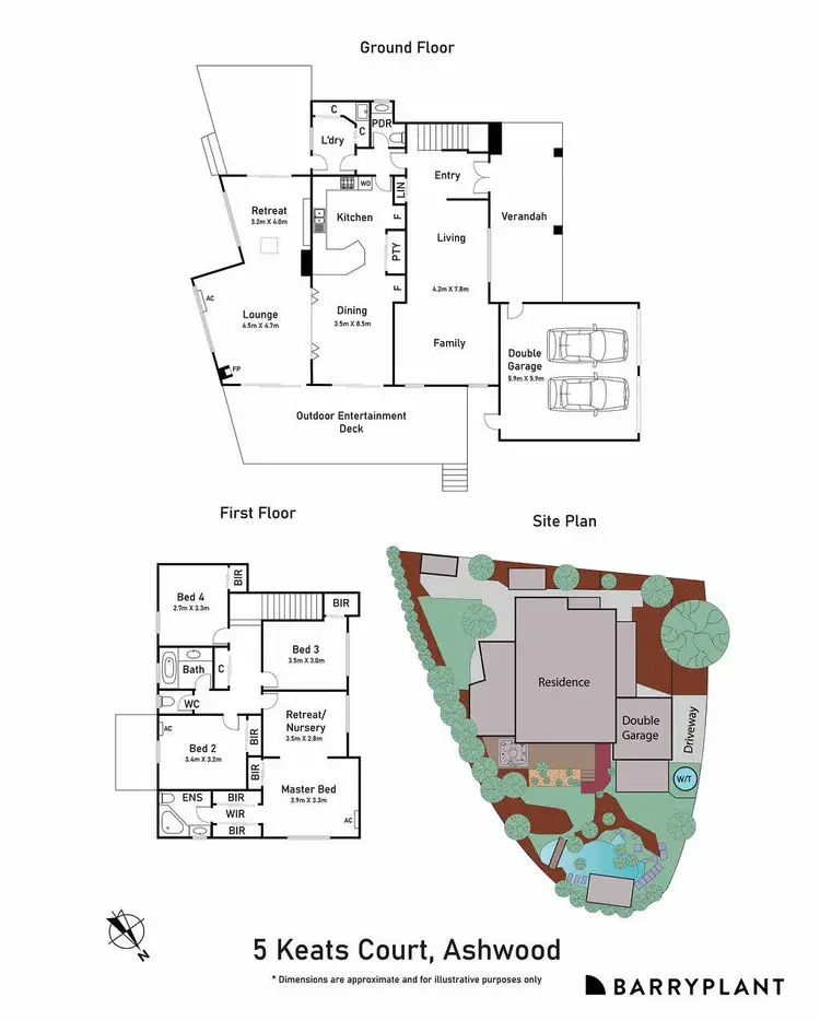 Floorplan of Homely house listing, 5 Keats Court, Ashwood VIC 3147