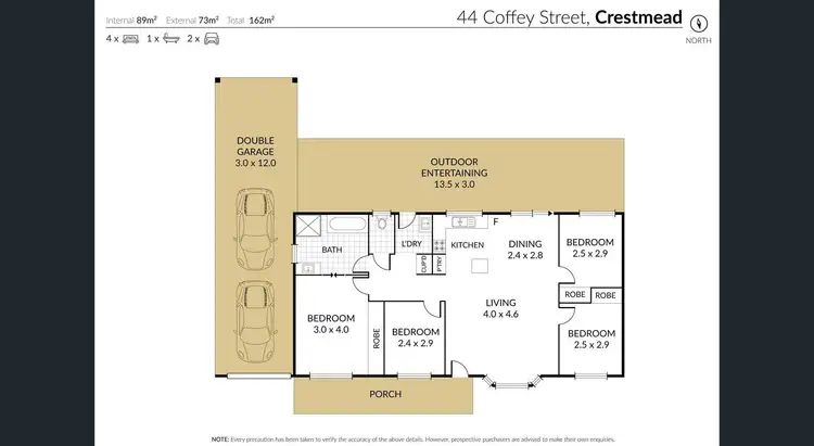 Floorplan of Homely house listing, 44 Coffey Street, Crestmead QLD 4132