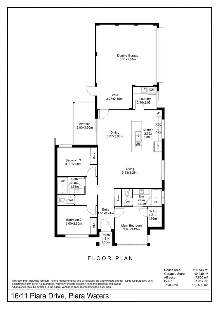 Floorplan of Homely house listing, 16/11 Piara Drive, Piara Waters WA 6112