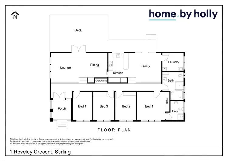 Floorplan of Homely house listing, 1 Reveley Crecent, Stirling ACT 2611