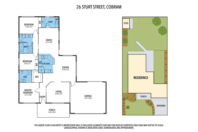 Floorplan of Homely house listing, 26 Sturt Street, Cobram VIC 3644