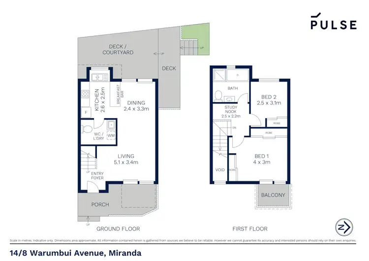 Floorplan of Homely townhouse listing, 14/8 Warumbui Avenue, Miranda NSW 2228