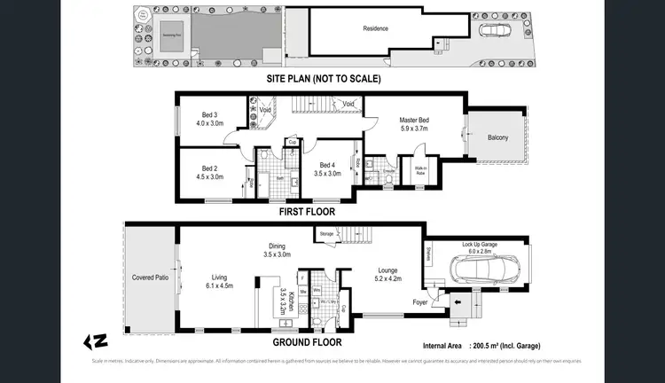 Floorplan of Homely semi-detached listing, 6A Donald Street, Picnic Point NSW 2213