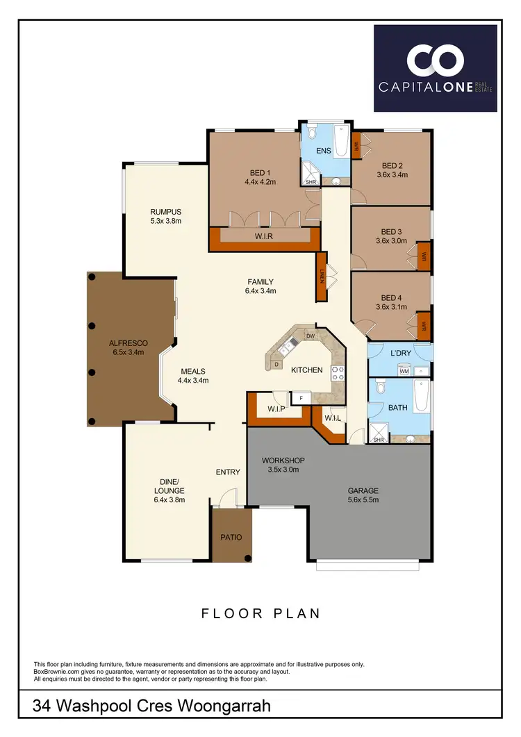 Floorplan of Homely house listing, 34 Washpool Cres, Woongarrah NSW 2259
