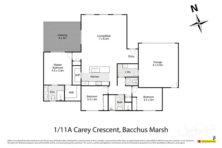 Floorplan of Homely house listing, 1/11A Carey Crescent, Bacchus Marsh VIC 3340