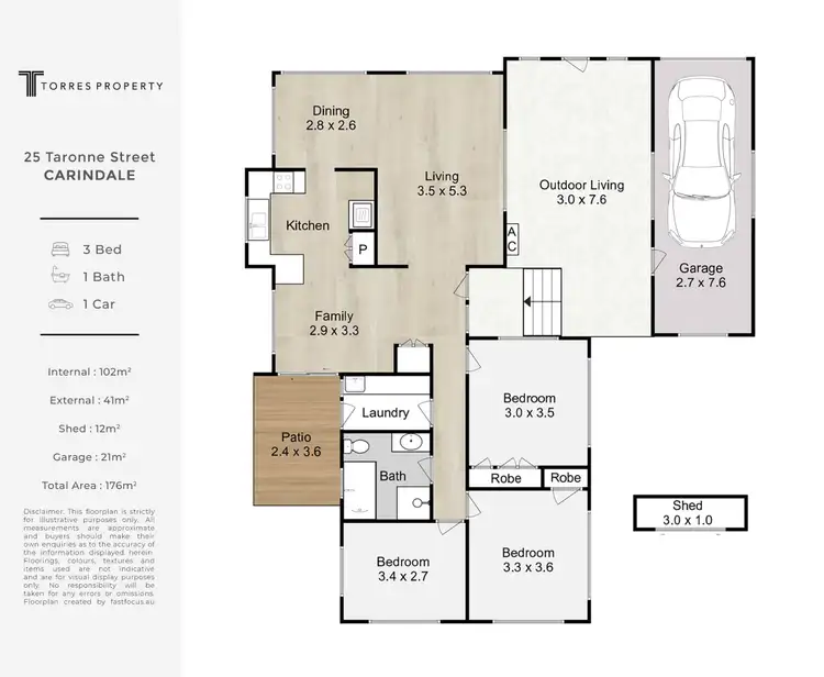 Floorplan of Homely house listing, 25 Taronne Street, Carindale QLD 4152
