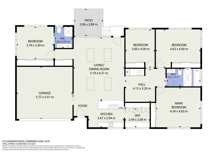 Floorplan of Homely townhouse listing, 5/5 Gannons Road, Caringbah NSW 2229