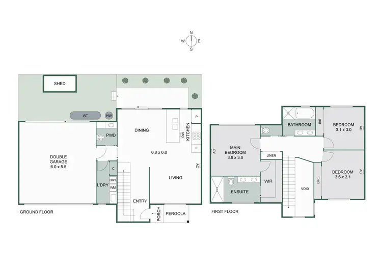 Floorplan of Homely townhouse listing, 3/24 Clydebank Road, Edithvale VIC 3196