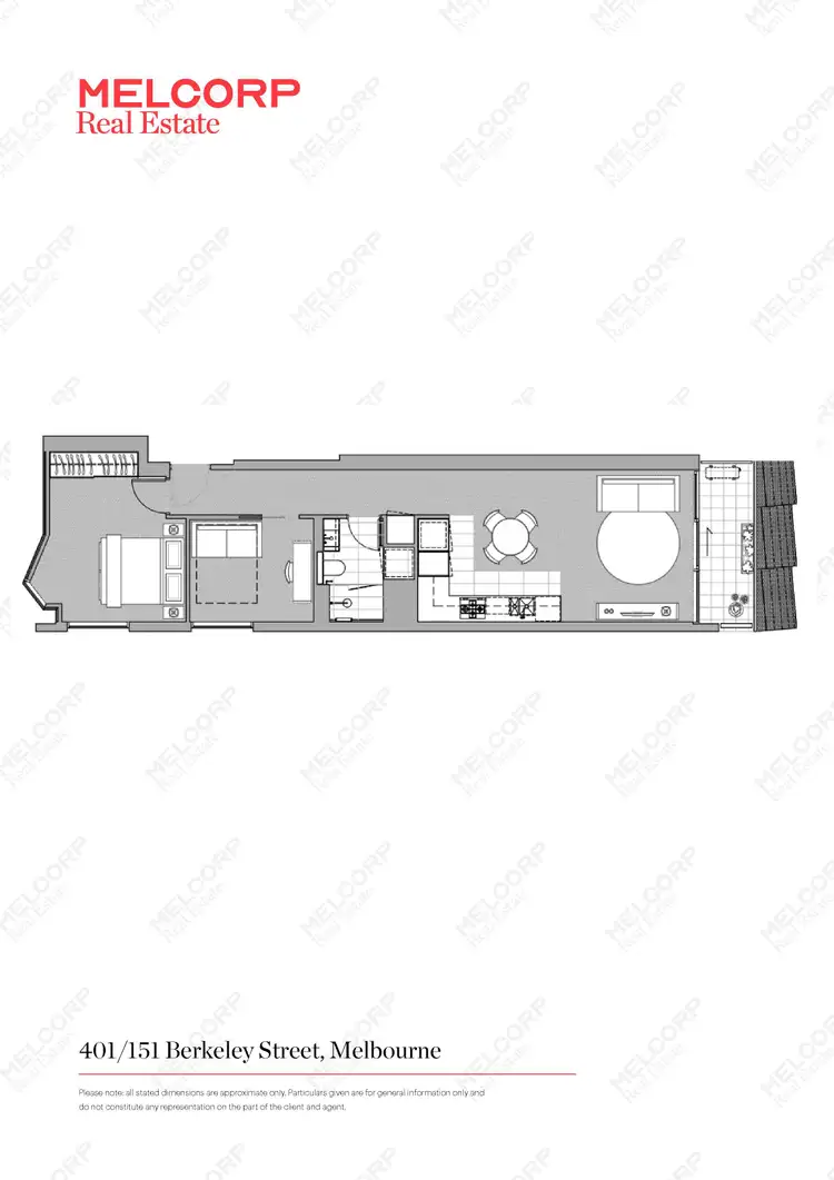 Floorplan of Homely apartment listing, 401/151 Berkeley Street, Melbourne VIC 3000