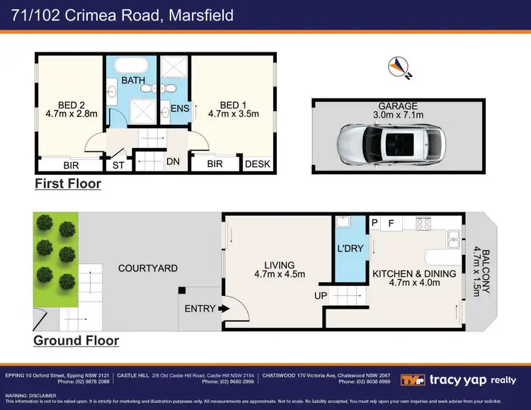 Floorplan of Homely townhouse listing, 71/102 Crimea Road, Marsfield NSW 2122