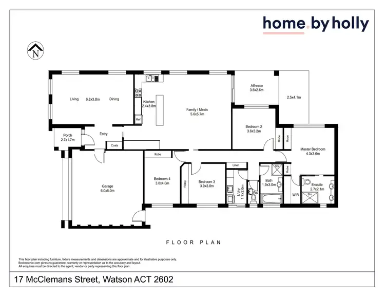 Floorplan of Homely house listing, 17 Mcclemans Street, Watson ACT 2602