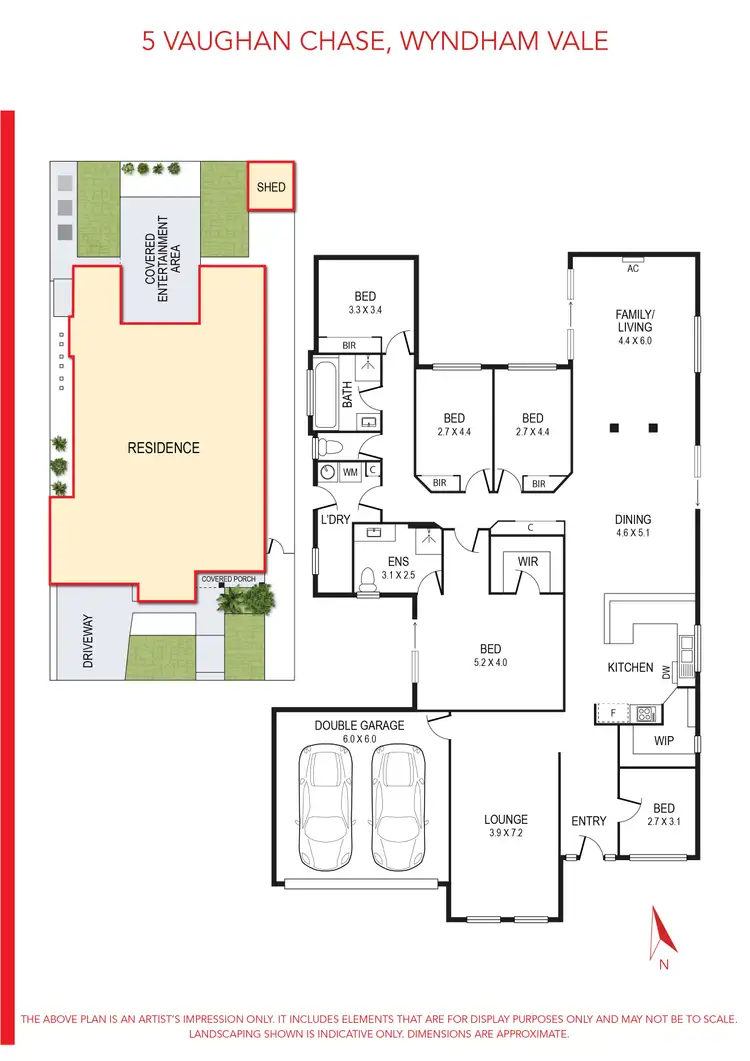 Floorplan of Homely house listing, 5 Vaughan Chase, Wyndham Vale VIC 3024
