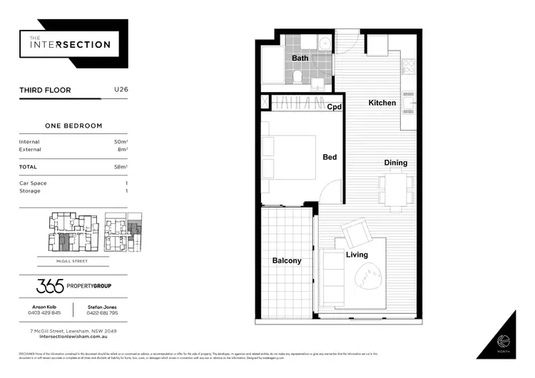 Floorplan of Homely unit listing, 26/7-15 McGill Street, Lewisham NSW 2049