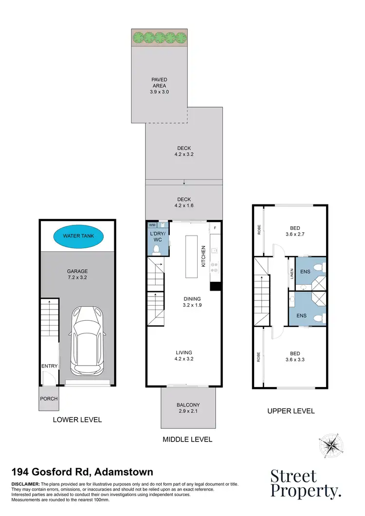Floorplan of Homely townhouse listing, 194 Gosford Road, Adamstown NSW 2289