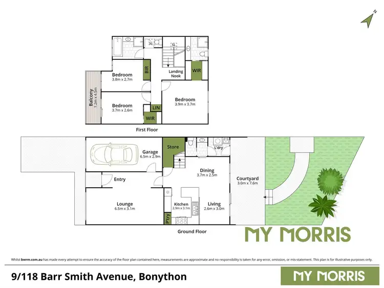 Floorplan of Homely townhouse listing, 9/118 Barr Smith Avenue, Bonython ACT 2905